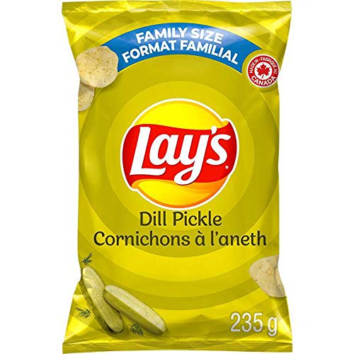 Lays Dill Pickle Flavour Potato Chips - Family Size Bag {Importe