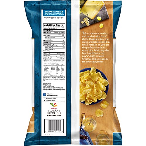 Lays Kettle Cooked Potato Chips, Original, 8 Oz