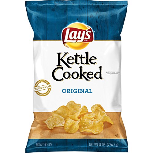 Lays Kettle Cooked Potato Chips, Original, 8 Oz
