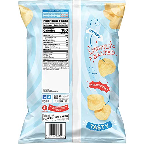 Lays Lightly Salted Potato Chips, 7.75 Ounce