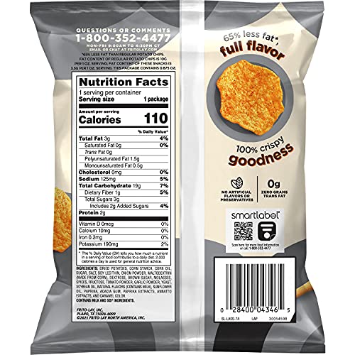 Lays Oven Baked Barbecue Flavord Potato Crisps, 0.875 Ounce Pa