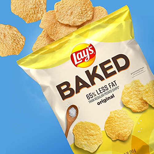 Lays Oven Baked Original Potato Crisps, 1.125 Ounce Pack Of 64