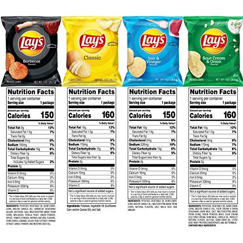 Lays Potato Chip Variety Pack, 40 Count