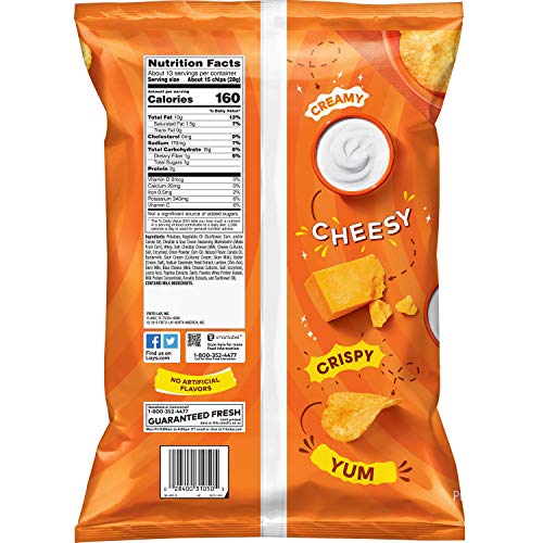 Lays Potato Chips, Cheddar And Sour Cream, 12.5Oz Party Size! Bag