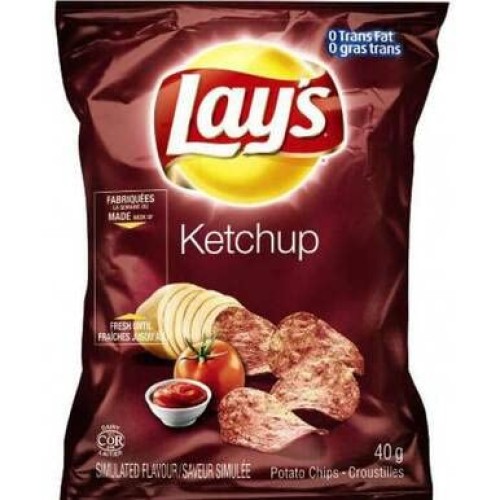Lays Potato Chips, Ketchup, 40G/1.4Oz., Single Bag {Imported Fr