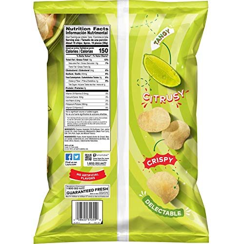 Lays Potato Chips, Limon, 12.5Oz Party Size Bag