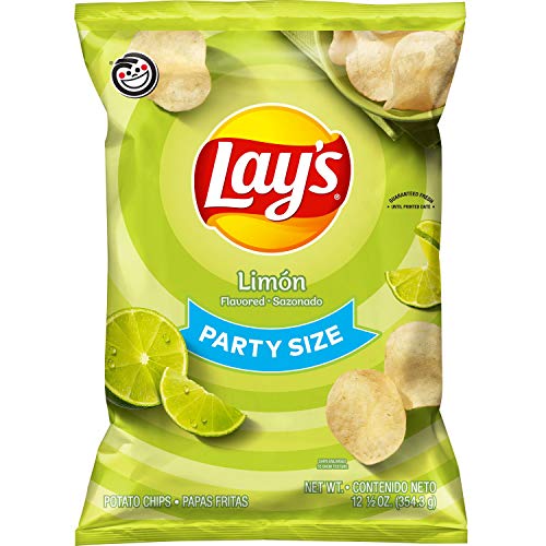 Lays Potato Chips, Limon, 12.5Oz Party Size Bag