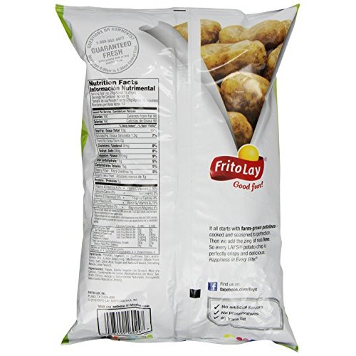 Lays Potato Chips, Limon, 9.5 Oz