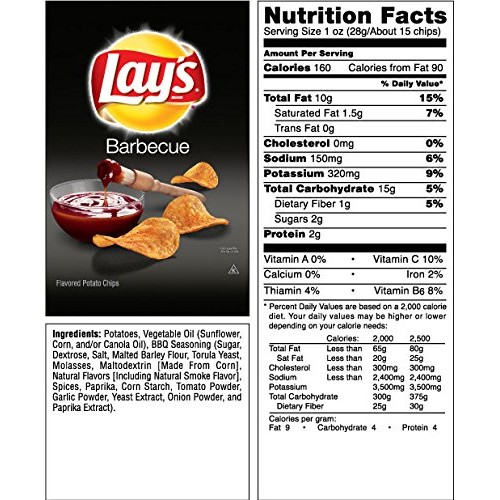 Lays Potato Chips, Party Size Barbecue, 15.25 Ounce