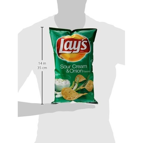 Lays Potato Chips, Sour Cream &Amp; Onion Flavor, 7.75Oz Bag Packa