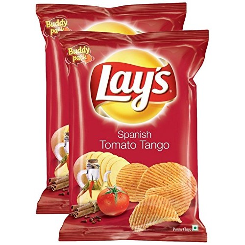 Lays Potato Chips, Spanish Tomato Tango, 30 Grams - India. Pack