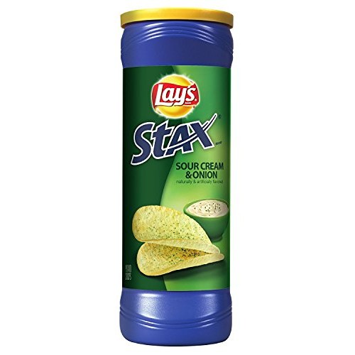 Lays Stax Sour Cream &Amp; Onion Potato Crisps 5.5 Oz