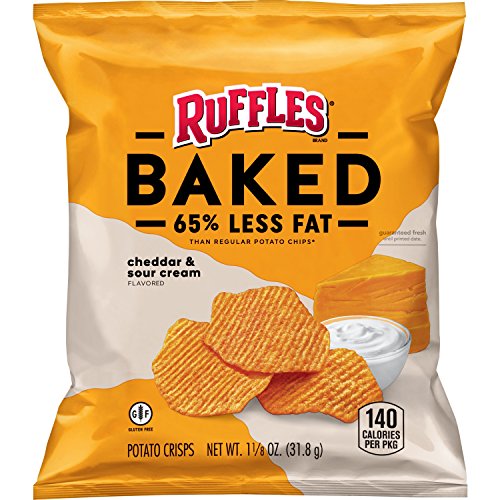 Ruffles Oven Baked Cheddar &Amp; Sour Cream Flavored Potato Crisps,