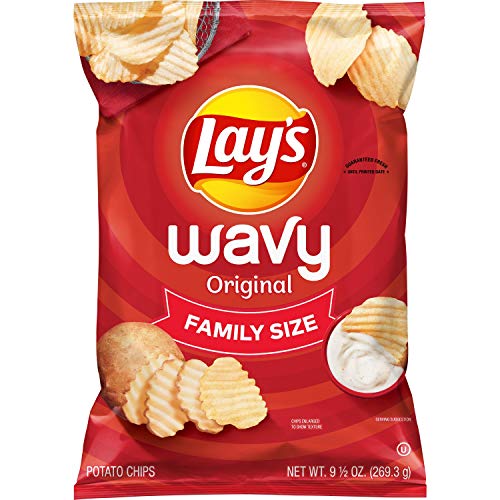 Wavy Lays Potato Chips, Wavy Original, 9.5 Ounce