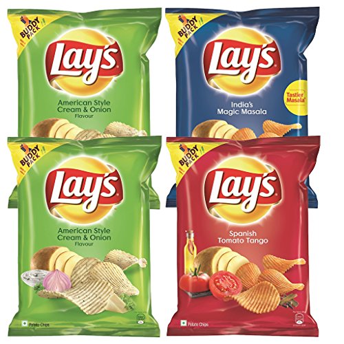 Lays Combo - American Style Cream &Amp; Onion Flavour 52 Grams + Spa