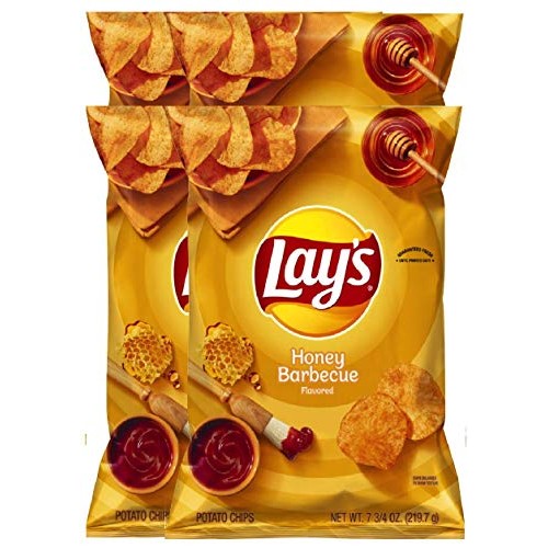 New Lays Cheddar &Amp; Sour Cream/ Lay’S Honey Bbq Flavored Potato