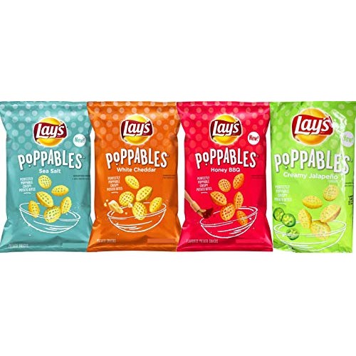 New Lays Poppables Collection. White Cheddar, Sea Salt, &Amp; Honey