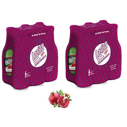 Laziza Pomegranate Flavor Malt Beverage Non Alcoholic Drink