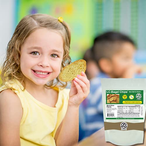 LC Foods Low Carb Foods Sea Salt and Onion Bagel Chips |All Natu...