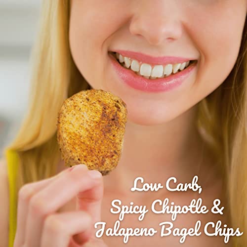 Low Carb Chipotle Jalapeno Bagel Chips | Spicy Flavor Fresh Bake...