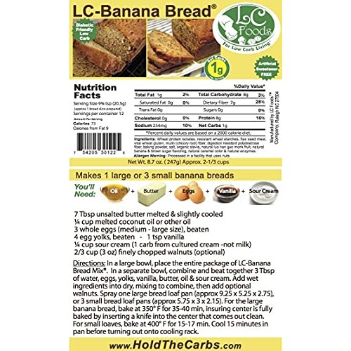 Low Carb Foods Mix Banana Bread Mix | Fresh High Protein | Multi