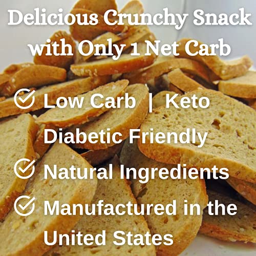 Low Carb Sea Salt And Garlic Bagel Chips - Fresh Baked - Lc Food