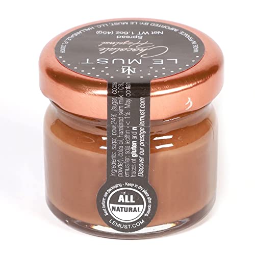 Le Must All Natural Chocolate Hazelnut Spread Mini Glass Bottle ...