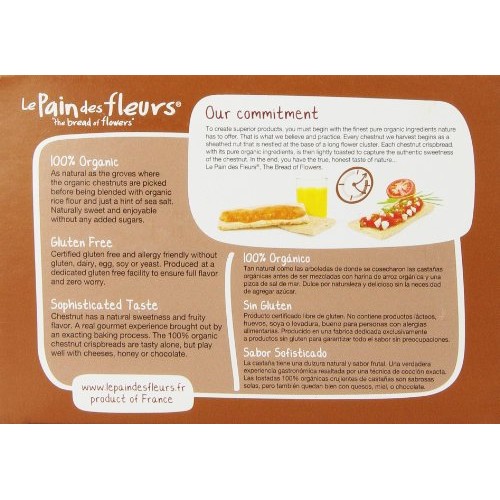 Le Pain des Fleurs Crispbread, Chestnut, 4.4 Ounce