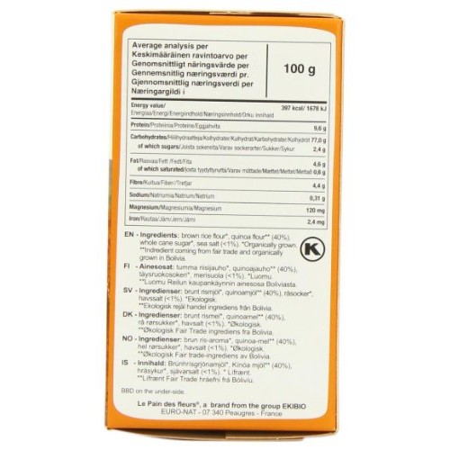 Le Pain Des Fleurs Organic Quinoa Crispbread 125 g Pack of 6
