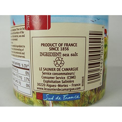 Fleur De Sel De Camargue French Sea Salt 125 G 4.4 Oz, Six
