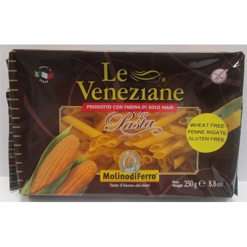 Le Veneziane - Italian Penne Rigate Pasta [Gluten-Free], 4- 8.