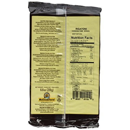 Le Veneziane - Italian Rigatoni Pasta [Gluten-Free], 4- 8.8 Oz