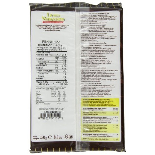 Le Veneziane Penne Rigate, 250-Gram Packages Pack Of 6