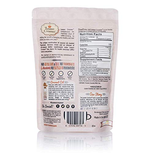 Leaner Creamer- Coffee Creamer Powder: Keto | Non-Dairy | Paleo