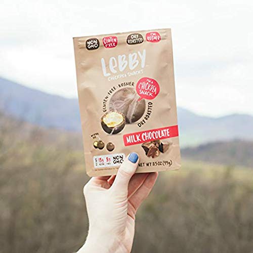 Lebby Chickpea Snacks, Milk Chocolate, 3.5 oz, 6 pack Gluten Fre...