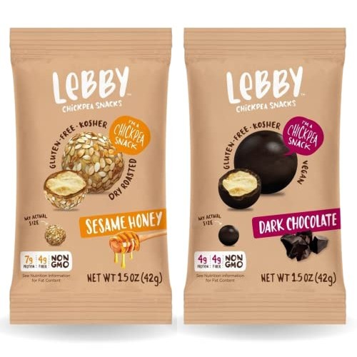 LEBBY SNACKS Healthy Sweet Snack Variety 2-Pack. Dry Roasted Chi...