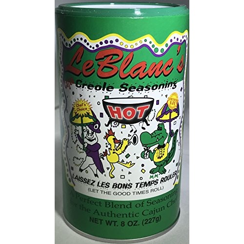 Leblancs Hot Cajun Creole Seasoning, 8 Ounce Canister