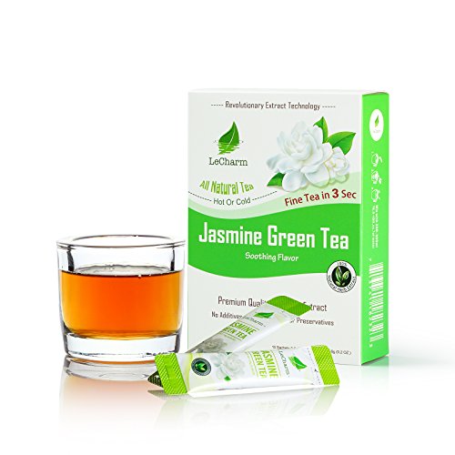 Jasmine Green Instant Tea on the Go LeCharm 100% Natural Tea Ext...
