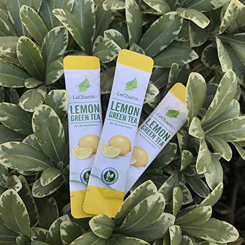 Lemon Green Instant Tea on the Go LeCharm 100% Natural Tea Extra...