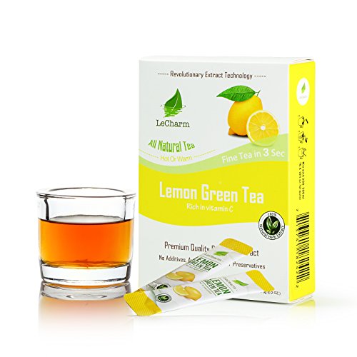 Lemon Green Instant Tea on the Go LeCharm 100% Natural Tea Extra...
