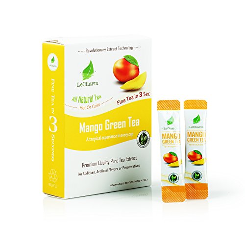 Mango Green Instant Tea on the Go LeCharm 100% Natural Tea Extra...
