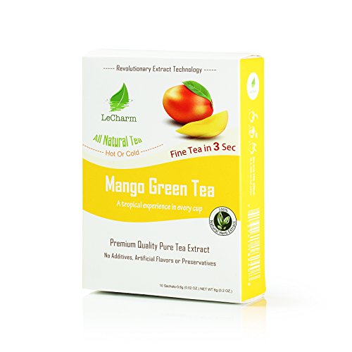 Mango Green Instant Tea on the Go LeCharm 100% Natural Tea Extra...