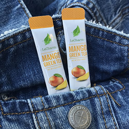 Mango Green Instant Tea on the Go LeCharm 100% Natural Tea Extra...