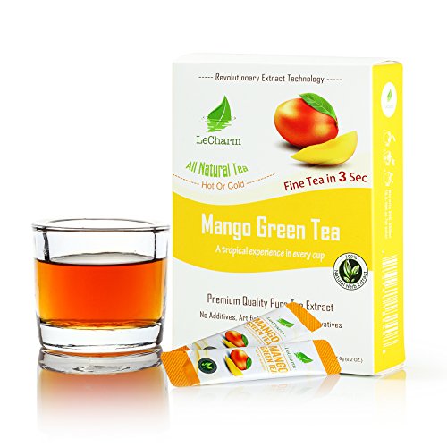 Mango Green Instant Tea on the Go LeCharm 100% Natural Tea Extra...