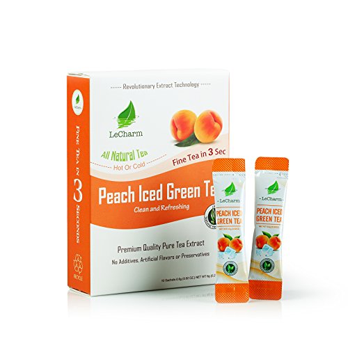 Peach Green Instant Tea on the Go LeCharm 100% Natural Tea Extra...
