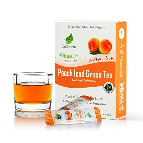 Peach Green Instant Tea on the Go LeCharm 100% Natural Tea Extra...