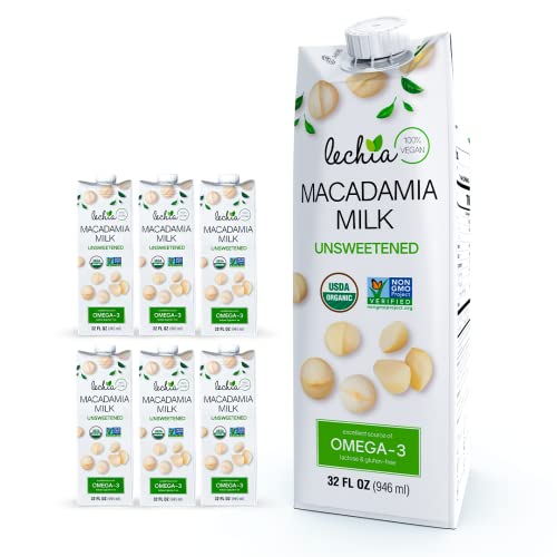 Lechia – Macadamia Milk, Unsweetened, 32Oz Pack Of 6, Free Of: