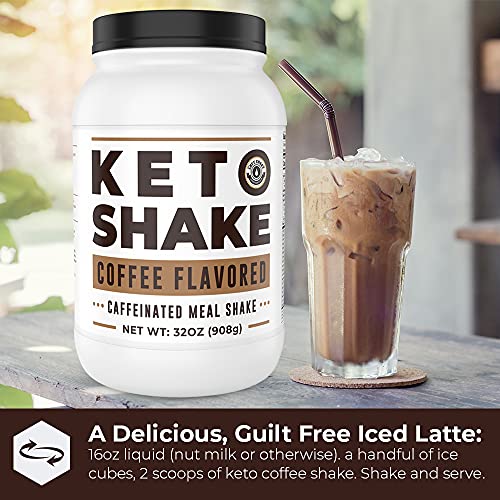 Keto Breakfast Shake Meal Replacement, 2lb Coffee Protein Powder...
