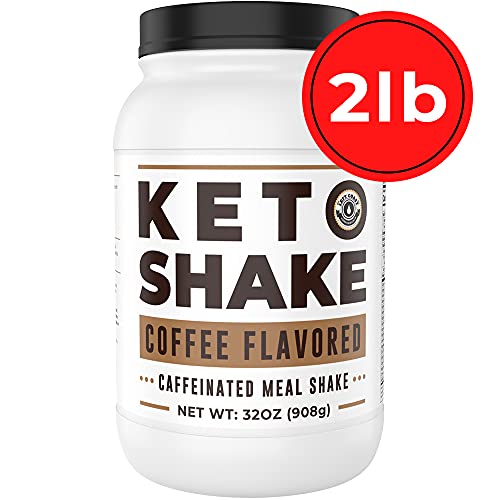 Keto Breakfast Shake Meal Replacement, 2lb Coffee Protein Powder...