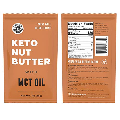 Keto Nut Butter Packets - 10 X 1Oz Sachets - Fat Bomb Keto Snack Keto Nut Butter Packets - 10 X 1Oz Sachets - Fat Bomb Keto Snack